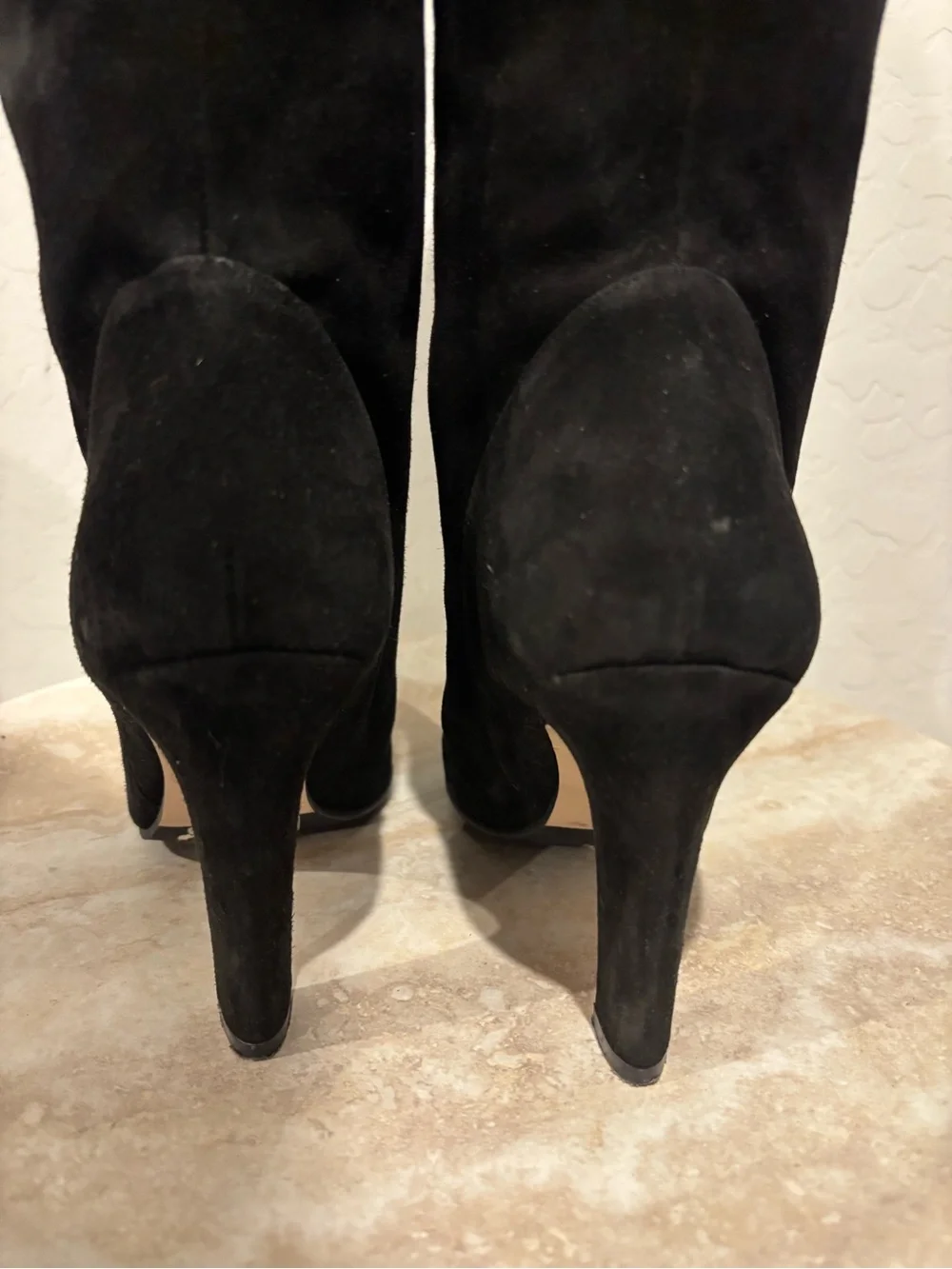 Stuart Weitzman Charlie Women’s Black Knee-High Suede Boots